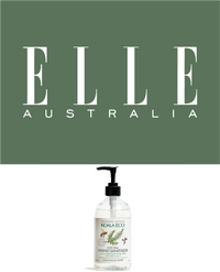 ELLE Australia logo above a Koala Eco hand wash bottle.