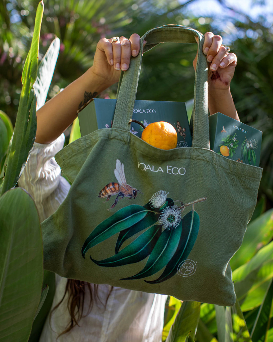 Green Botanical Tote