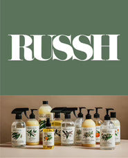RUSSH masthead above Koala Eco products with green labels.