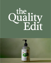 Koala Eco hand and body lotion bottle on a green background.