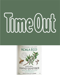 Time Out cover above a Koala Eco bottle.