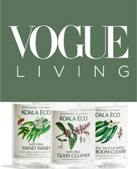 Vogue Living cover above Koala Eco cleaning products.