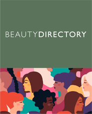 Beauty Directory masthead above illustrated faces.