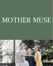 MotherMuse masthead above a family posing outdoors.